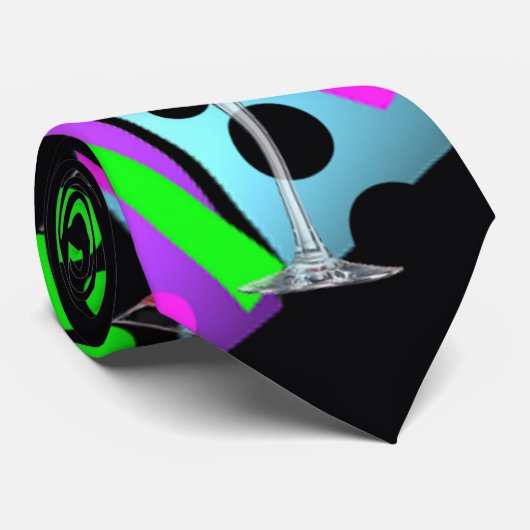 Cocktail Time retro 50's Stropdas (Opgerold)