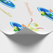 Cocktail Tray en Cocktail Drinken personaliseren Cadeaupapier (Hoek)