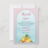 Cocktail Tropische Drinken Poolside Vrijgezellenfe Bedankkaart (Voorkant)