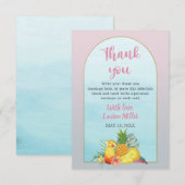 Cocktail Tropische Drinken Poolside Vrijgezellenfe Bedankkaart (Voorkant / Achterkant)