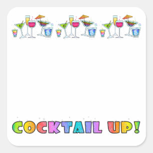 COCKTAIL UP 3 GLASSEN STICKER