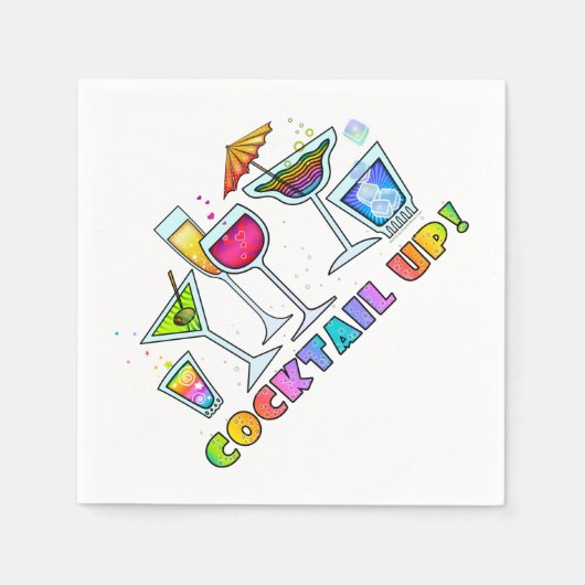 COCKTAIL UP PAPIEREN SERVETTEN (Voorkant)