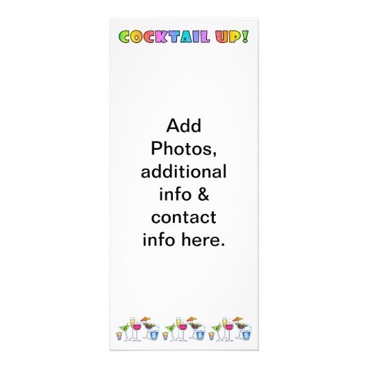 COCKTAIL UP PROMOTIONAL EVENT RACK KAART (Achterkant)