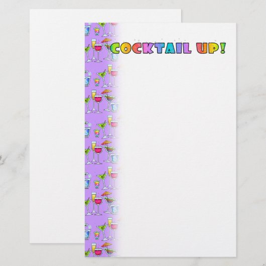 COCKTAIL UP STATIONERY BRIEFPAPIER (Voorkant / Achterkant)