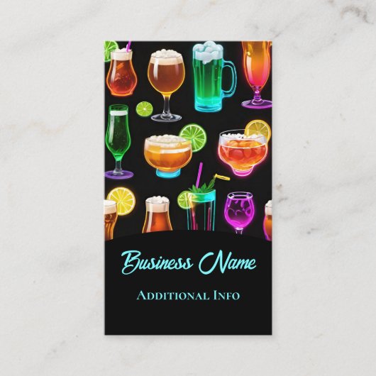 Cocktail uur 2 visitekaartje (Voorkant)