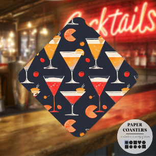  cocktail uur kartonnen onderzetters