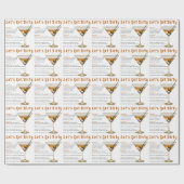 Cocktail uur Laten we vies Martini recept Cadeaupapier (Vlak)