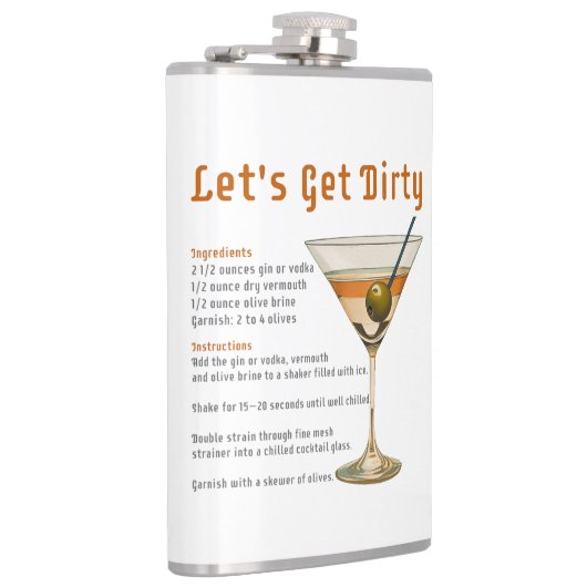 Cocktail uur Laten we vies Martini recept Heupfles (Rechts)