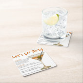 Cocktail uur Laten we vies Martini recept Kartonnen Onderzetters (Insitu)