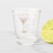 Cocktail uur Laten we vies Martini recept Shot Glas (Achterkant)