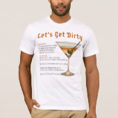 Cocktail uur Laten we vies Martini recept T-shirt (Voorkant)