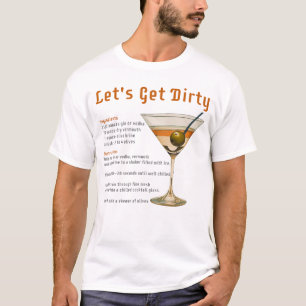 Cocktail uur Laten we vies Martini recept T-shirt