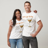 Cocktail uur Laten we vies Martini recept T-shirt (Unisex)