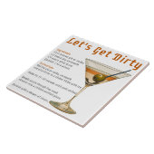 Cocktail uur Laten we vies Martini recept Tegeltje (Zijkant)