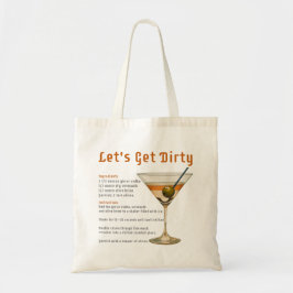 Cocktail uur Laten we vies Martini recept Tote Bag