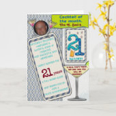 Cocktail van de maand kaart (Gele Bloem)