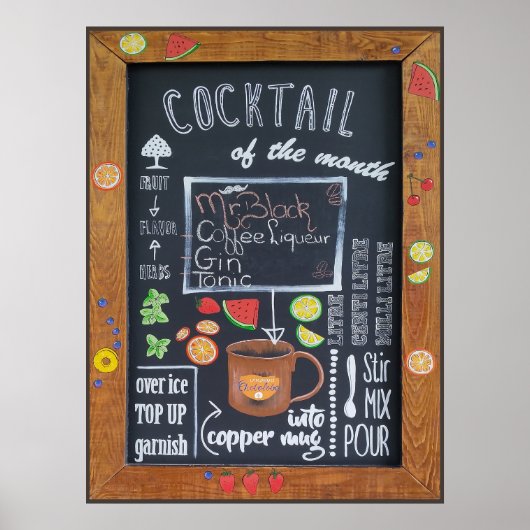 Cocktail van de maand poster (Voorkant)