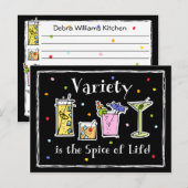 Cocktail Variety Recipcard Briefkaart (Voorkant / Achterkant)