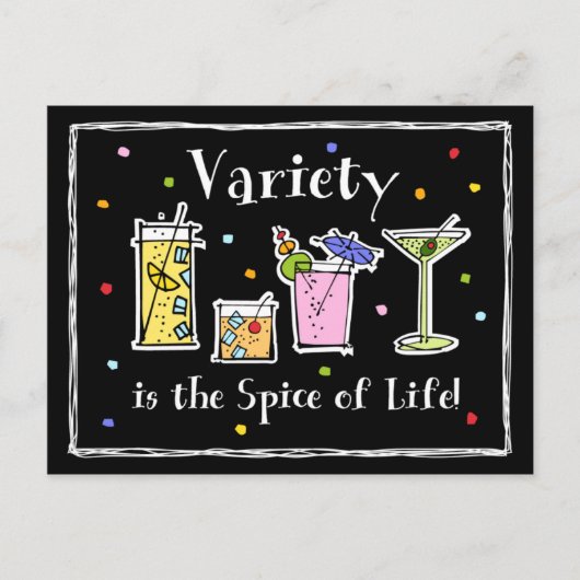 Cocktail Variety Recipcard Briefkaart (Voorkant)