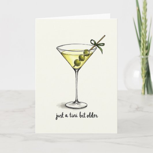 Cocktail Verjaardag Drankkaart Kaart (Voorkant)