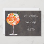 Cocktail verjaardagsfeestje waterverf kaart (Voorkant)