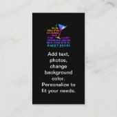 Cocktail-Visitekaartjes - Hoe lang duurt het nog? Visitekaartje (Achterkant)