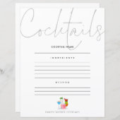 Cocktail voegt uw eigen pagina Ontvanger toe (Voorkant / Achterkant)