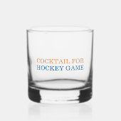 Cocktail voor Hockey Game Custom Team Kleuren Whisky Glas (Voorkant)