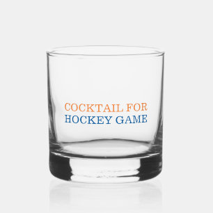Cocktail voor Hockey Game Custom Team Kleuren Whisky Glas