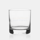 Cocktail voor Hockey Game Custom Team Kleuren Whisky Glas (Achterkant)