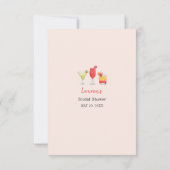 Cocktail "Waar waren ze" Bruidsfeest spel Kaart (Achterkant)