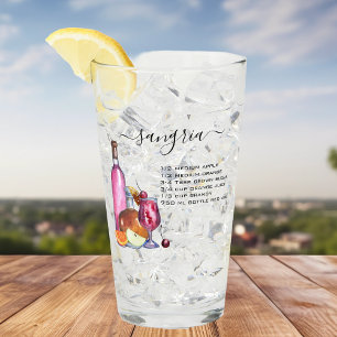 Cocktail Watercolor Recept Gemengde Dranken Sangri Glas