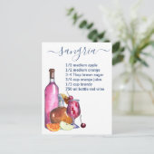 Cocktail Waterverf Ontvang gemengde Drinken Sangri Briefkaart (Staand voorkant)