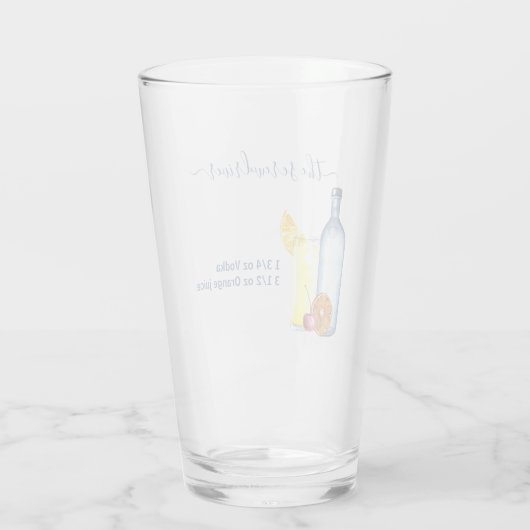 Cocktail Waterverf Ontvang gemengde Drinken wodka Glas (Achterkant)