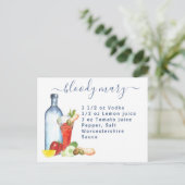 Cocktail Waterverf Recept Gemengde Drink Bloody Ma Briefkaart (Staand voorkant)