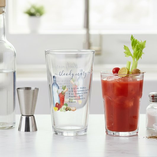 Cocktail Waterverf Recept Gemengde Drink Bloody Ma Glas