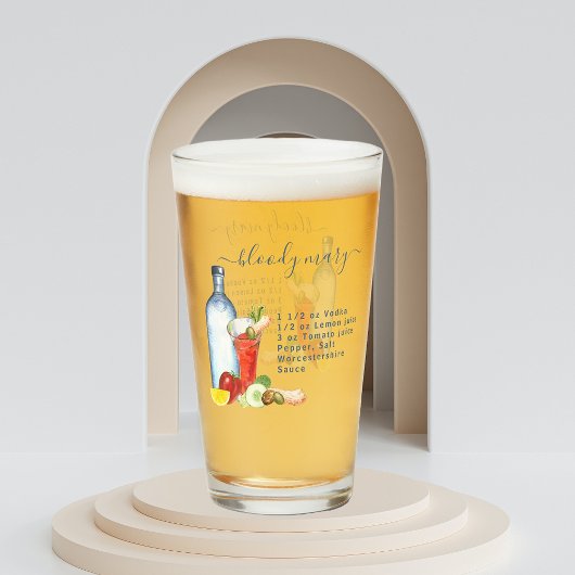 Cocktail Waterverf Recept Gemengde Drink Bloody Ma Glas