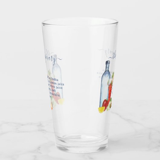 Cocktail Waterverf Recept Gemengde Drink Bloody Ma Glas (Links)