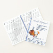 Cocktail Waterverf Recept Gemengde Drinken Brandy Notitieboek (Binnen)