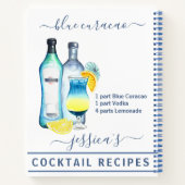 Cocktail Waterverf Recept Gemengde Drinken Notitieboek (Achterkant)