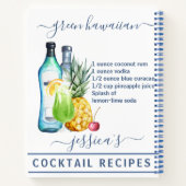Cocktail Waterverf Recept Gemengde Drinken op maat Notitieboek (Achterkant)