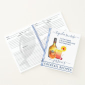 Cocktail Waterverf Recept Gemengde Drinken Tequila Notitieboek (Binnen)