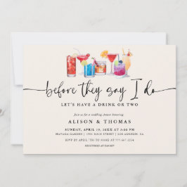 Cocktail Wedding Shower | Engagement Party Kaart