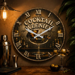 Cocktail Weenies Funny Dachshund Grote Klok
