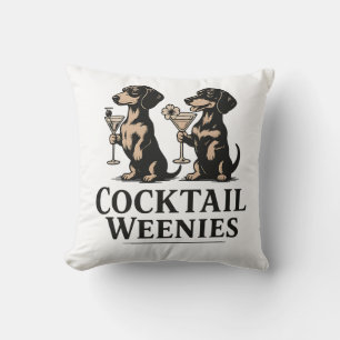 Cocktail Weenies Grappige Dachshund Saushond Kussen
