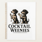 Cocktail Weenies Grappige Dachshund Saushond Planner (Voorkant)