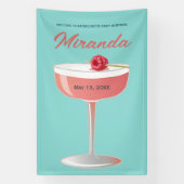 Cocktail Welkom Banner voor Juffrouw-acht-de-laats (Verticaal)