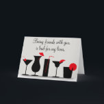 Cocktail Wine Drink Happy Birthday Funny Kaart<br><div class="desc">Dit ontwerp is gemaakt met behulp van digitale kunst. Het kan in het gebied worden aangepast door de klik aan te passen en de naam, initialen of woorden aan te passen. U kunt de tekstkleur en de stijl ook veranderen of de tekst voor een slechts ontwerp van het afbeelding schrappen....</div>