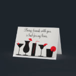 Cocktail Wine Drink Happy Birthday Funny Kaart<br><div class="desc">Dit ontwerp is gemaakt met behulp van digitale kunst. Het kan in het gebied worden aangepast door de klik aan te passen en de naam, initialen of woorden aan te passen. U kunt de tekstkleur en de stijl ook veranderen of de tekst voor een slechts ontwerp van het afbeelding schrappen....</div>