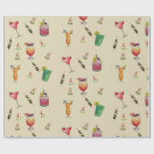 Cocktail Wrapping Paper Cadeaupapier (Vlak)